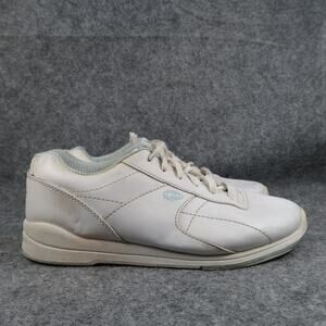 Dexter Shoes Womens 9 Bowling Sneakers Slide Rite Trainer White Lace Up Retro